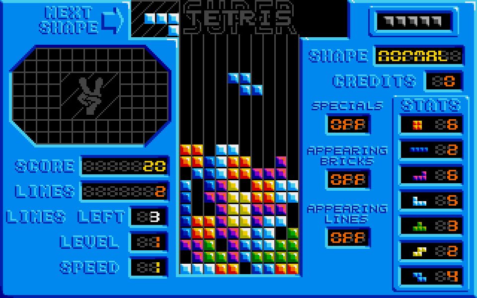 Super Tetris atari screenshot